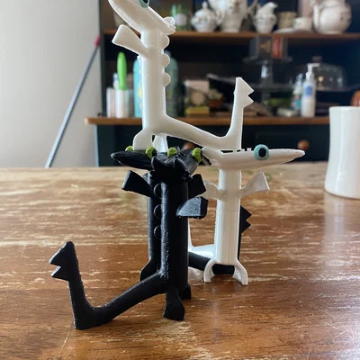 Mô hình 3D Dancing Toothless và Night Fury: In cực dễ, không cần support