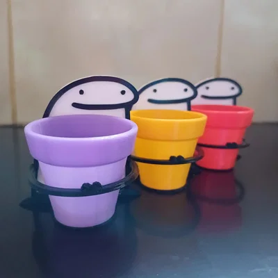 Chậu cây Flork Pot - Đồ trang trí in 3D siêu cute cho bàn làm việc