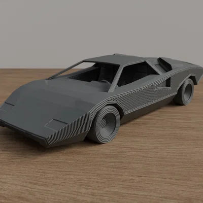 Mô hình siêu xe Lamborghini Countach LP400 in 3D siêu dễ