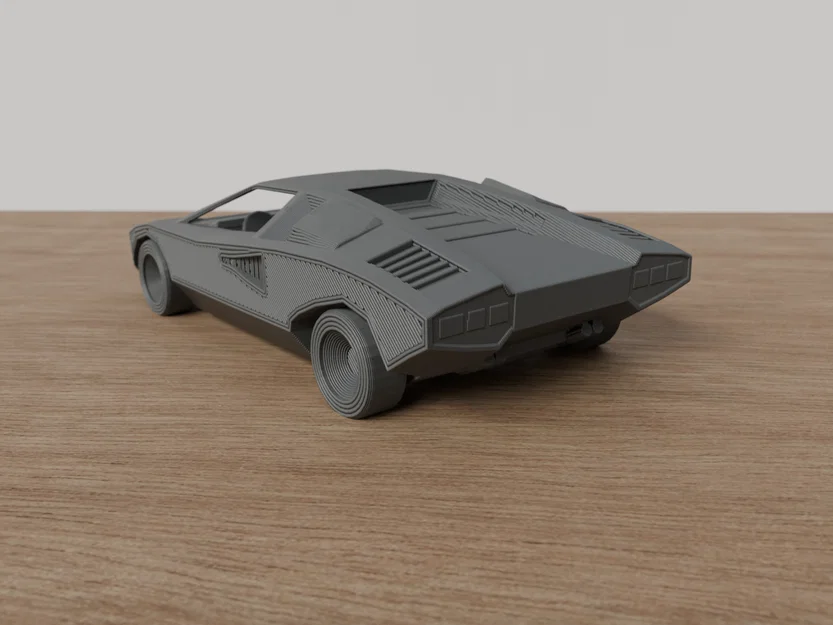 Mô hình siêu xe Lamborghini Countach LP400 in 3D siêu dễ - Image 2