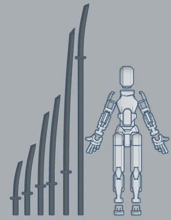 Bộ sưu tập vũ khí Katana dành cho mô hình Dummy 13 in 3D - Image 1