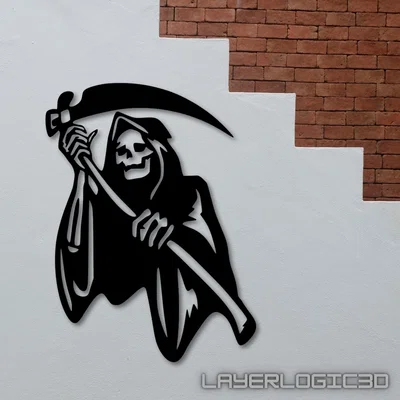 Tranh treo tường 3D hình Thần Chết (Reaper) - Mẫu in 3D độc đáo