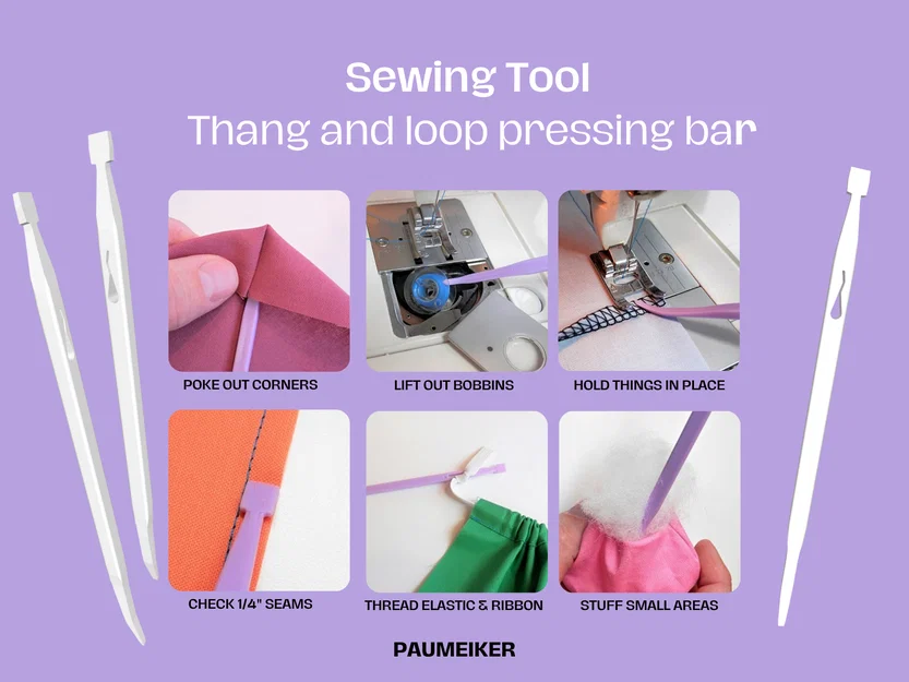 Dụng cụ may: Thang và thanh ép luồn dây (Thang and loop pressing bar) - Image 1