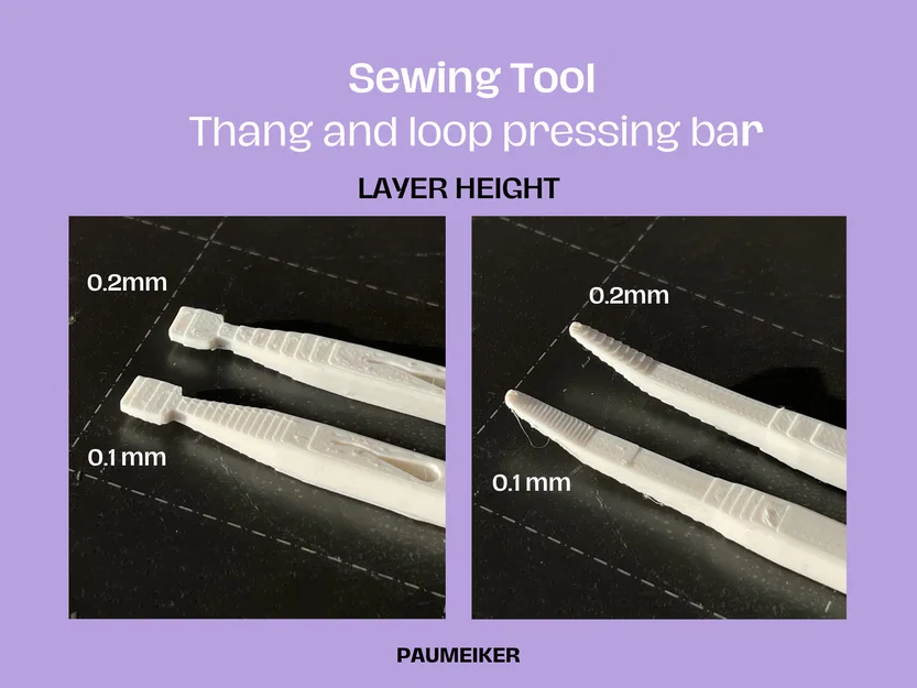 Dụng cụ may: Thang và thanh ép luồn dây (Thang and loop pressing bar) - Image 3