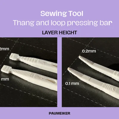 Dụng cụ may: Thang và thanh ép luồn dây (Thang and loop pressing bar)