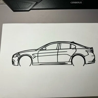 Mô hình treo tường Alfa Romeo Giulia - Nghệ thuật in 3D tối giản