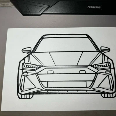Mô Hình Trang Trí 3D Audi RS6 2023 Thiết Kế Đường Nét Tinh Tế