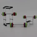 Bộ Bench Press, Squat Rack và Olympic Weight Set (in 3D) - Thumbnail 1