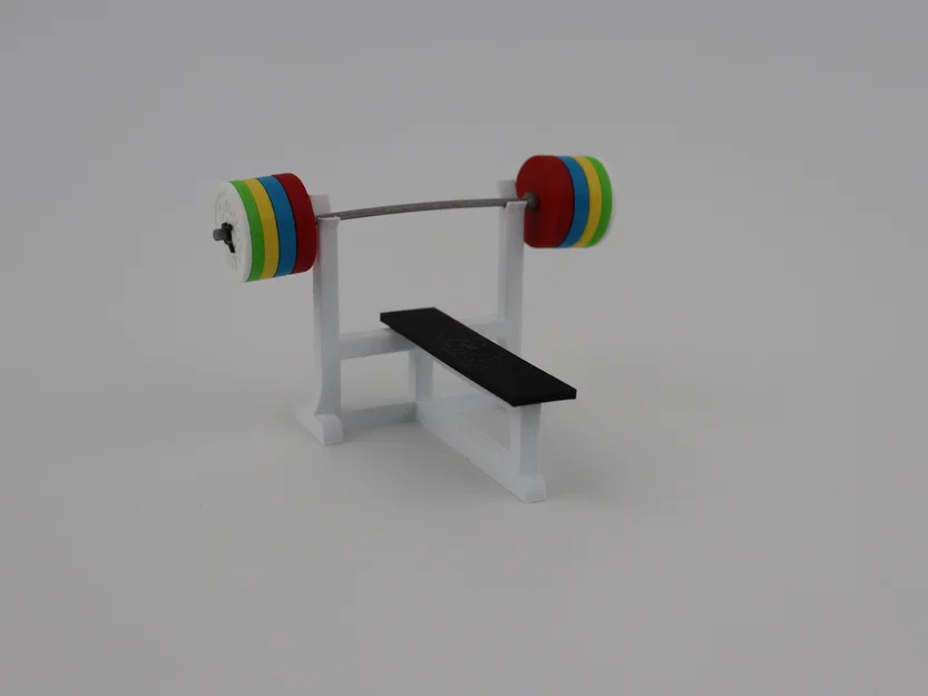 Bộ Bench Press, Squat Rack và Olympic Weight Set (in 3D) - Image 5