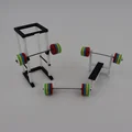 Bộ Bench Press, Squat Rack và Olympic Weight Set (in 3D) - Thumbnail 6