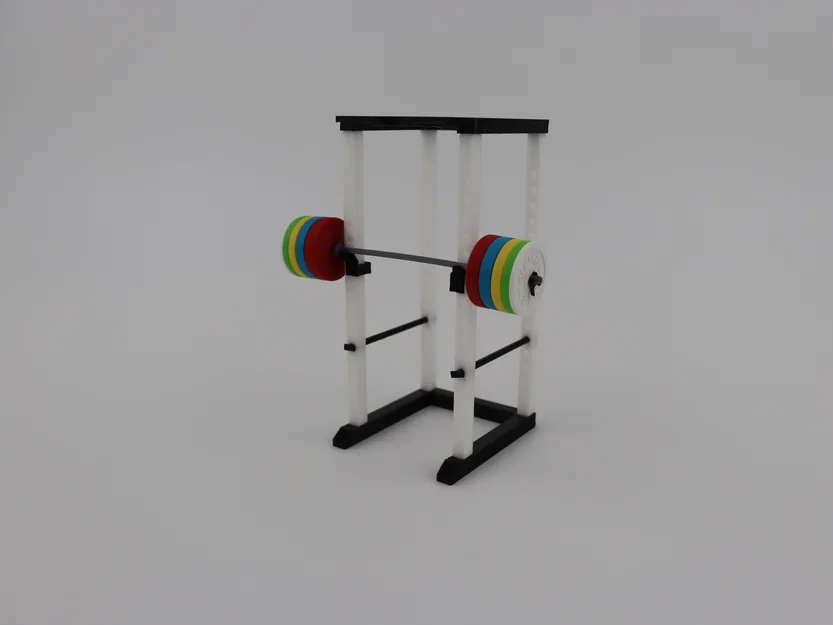 Bộ Bench Press, Squat Rack và Olympic Weight Set (in 3D) - Image 8