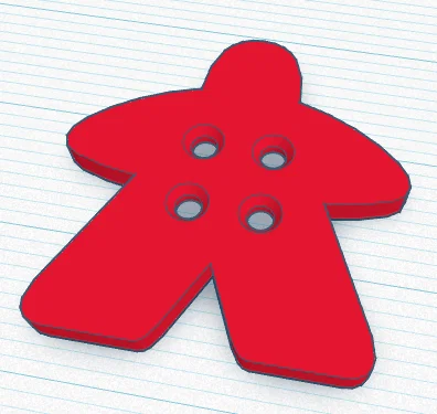 Nút áo Meeple Carcassonne (Carcassonne Meeple Button) - Image 3