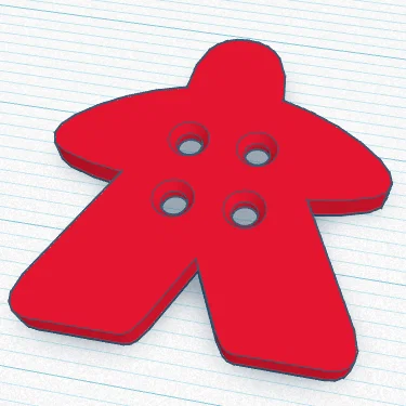 Nút áo Meeple Carcassonne (Carcassonne Meeple Button)