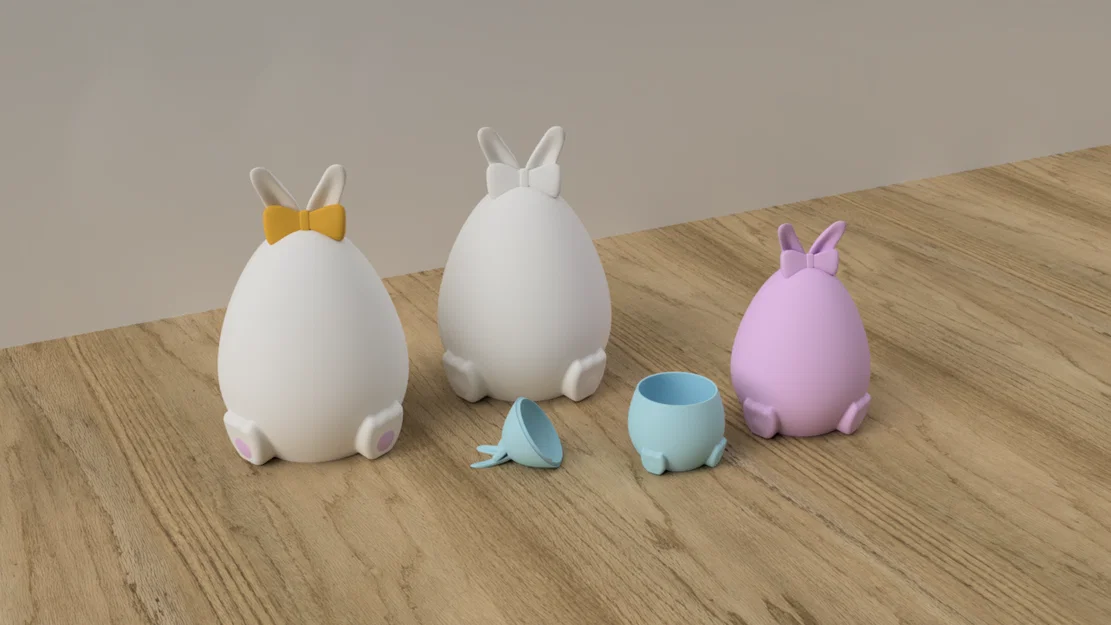 Mô hình Bunny Egg 3D: Hũ đựng đồ hình thỏ siêu đáng yêu - Image 5