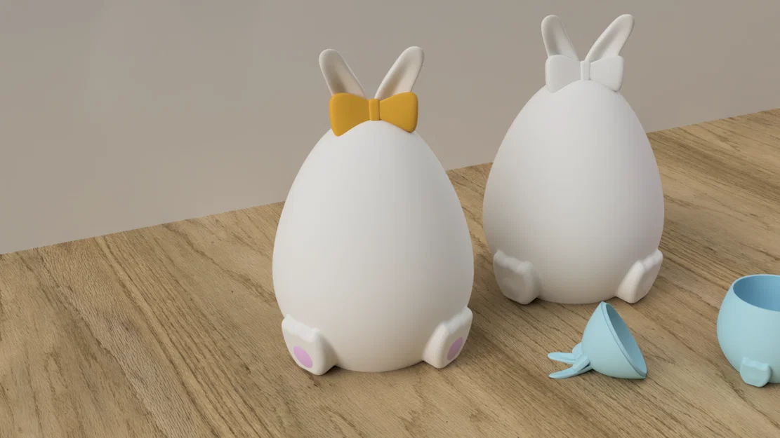Mô hình Bunny Egg 3D: Hũ đựng đồ hình thỏ siêu đáng yêu - Image 7