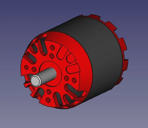 Mô hình 3D động cơ không chổi than EMP N6964 9T 230kv - Image 1