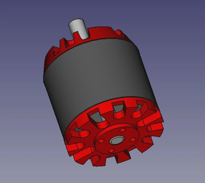 Mô hình 3D động cơ không chổi than EMP N6964 9T 230kv - Image 2