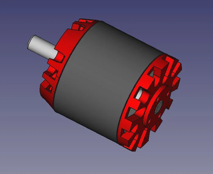 Mô hình 3D động cơ không chổi than EMP N6964 9T 230kv - Image 3