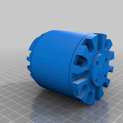 Mô hình 3D động cơ không chổi than EMP N6964 9T 230kv