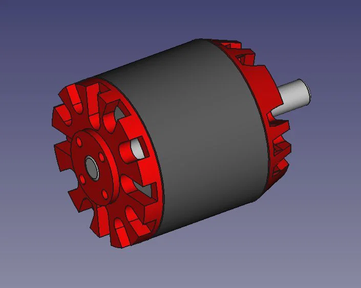 Mô hình 3D động cơ không chổi than EMP N6964 9T 230kv - Image 5