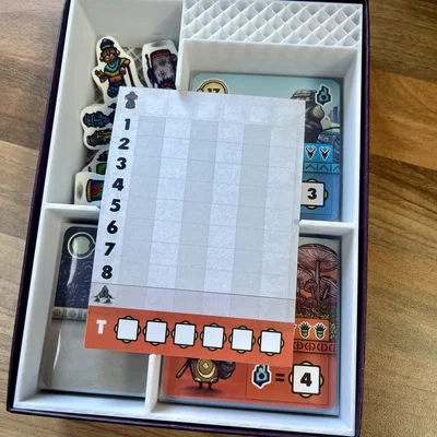 Insert organizer cho game Faraway (vừa bài bọc sleeve)