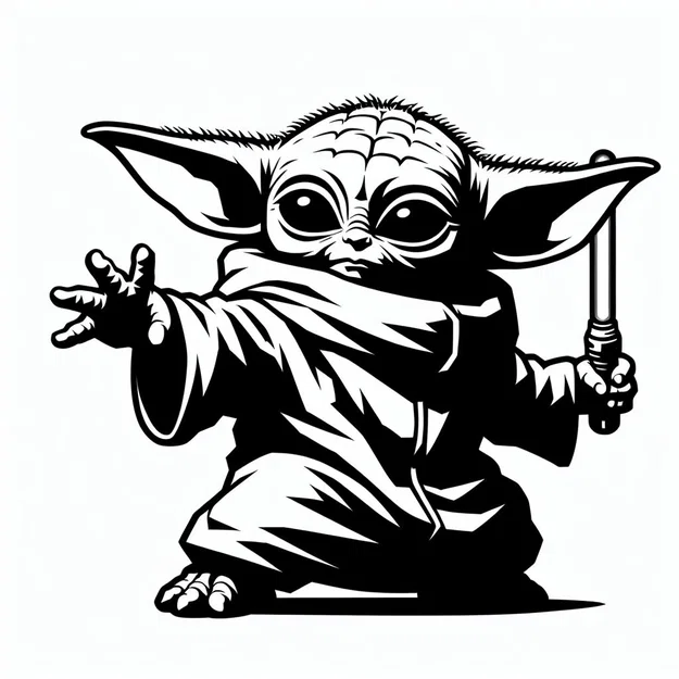 Mẫu tranh treo tường 3D Baby Yoda Grogu (Star Wars) cực chất - Image 1