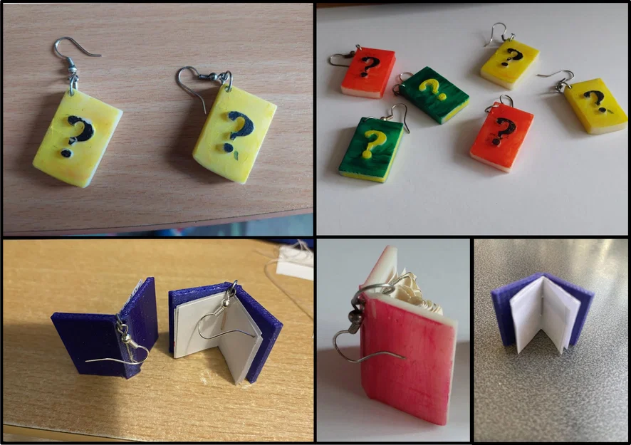 Bông tai hình quyển sách (Book Earrings) - Image 1