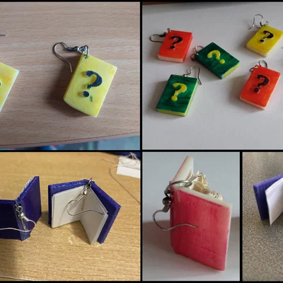 Bông tai hình quyển sách (Book Earrings)