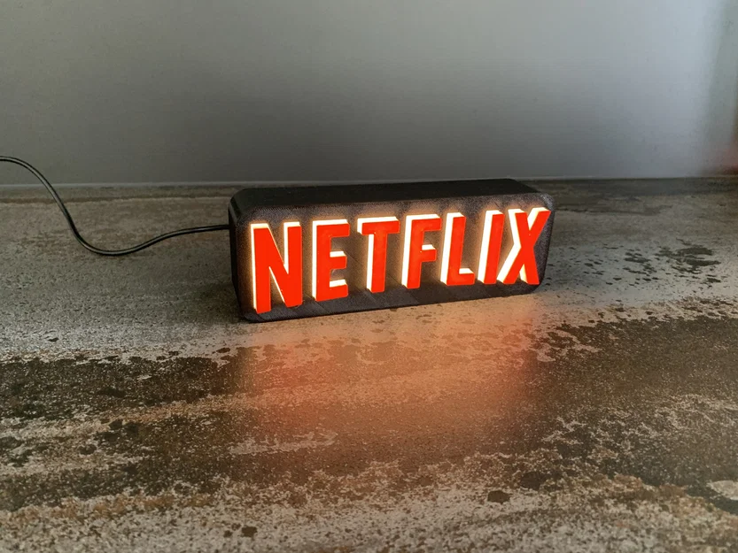 A tribute to NETFLIX – Đèn logo Netflix (fanart) - Image 1