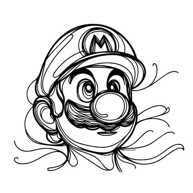 Endless Collection "Mario" – Mẫu trang trí line art tối giản - Image 2
