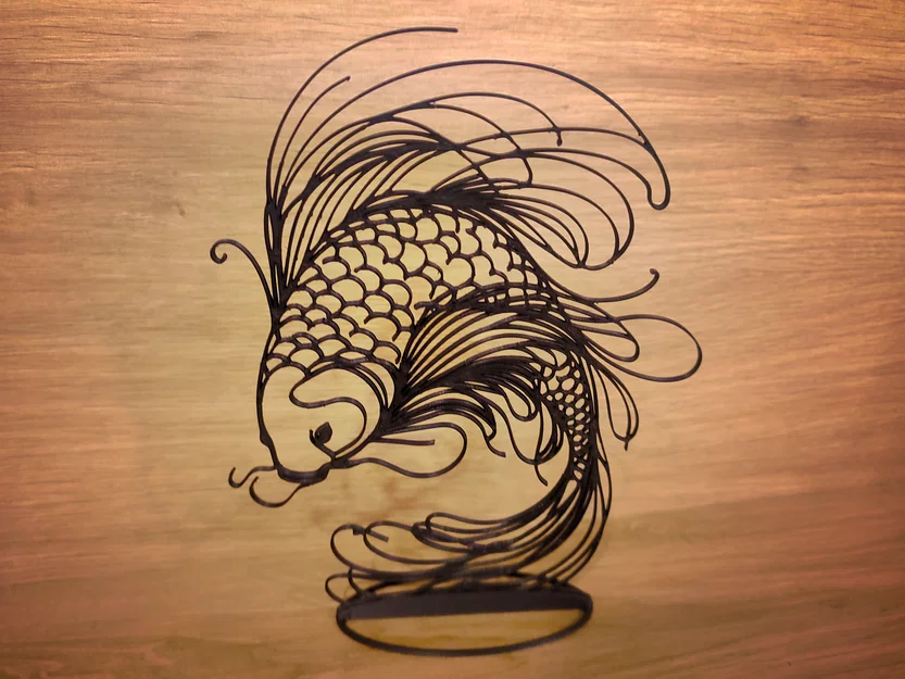 Endless Collection “Fortune” – Cá Koi Tối Giản 3D - Image 1