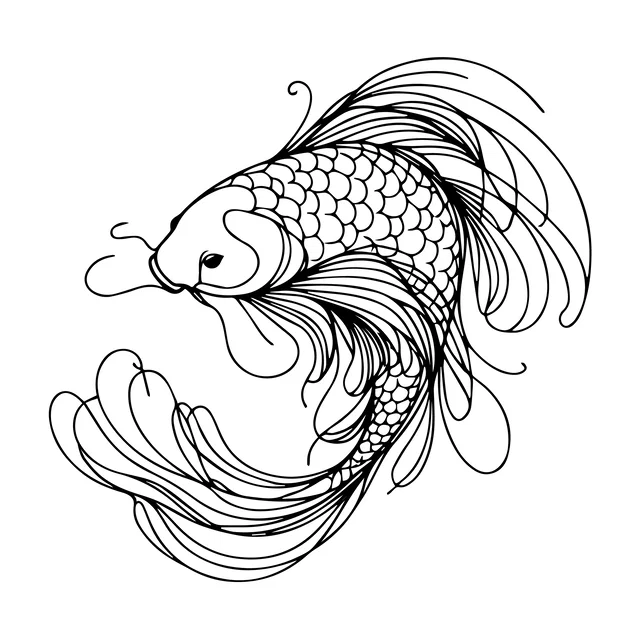 Endless Collection “Fortune” – Cá Koi Tối Giản 3D - Image 2