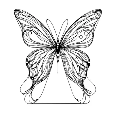 Endless Collection "Beauty" – Bướm tối giản 3D (line art)