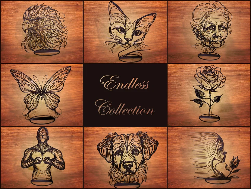 Endless Collection "Loyalty" – Mẫu chó tối giản 3D - Image 3