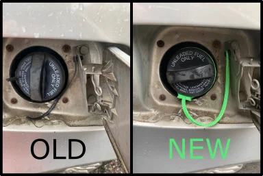 Ngàm giữ nắp bình xăng Fiat Punto (Fiat Punto fuel tank cover holder) - Image 1