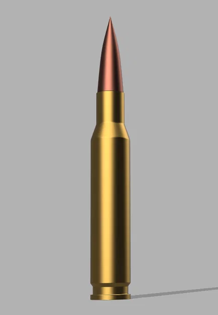 Mô hình 3D viên đạn 50cal thiết kế chi tiết (File STL) - Image 1
