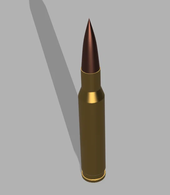 Mô hình 3D viên đạn 50cal thiết kế chi tiết (File STL) - Image 3
