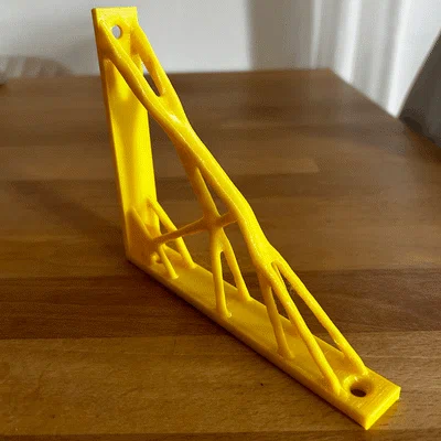 Ke đỡ kệ treo tường Generative Design chịu lực tốt cho gia đình
