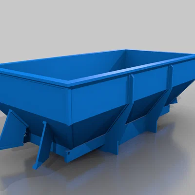 Mô hình 3D toa tàu chở hàng LMS 20 tấn (Hopper Wagon) chi tiết