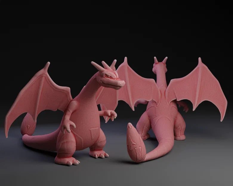Mô hình 3D Charizard - Tải File STL Rồng Lửa Pokemon Siêu Đẹp - Image 1