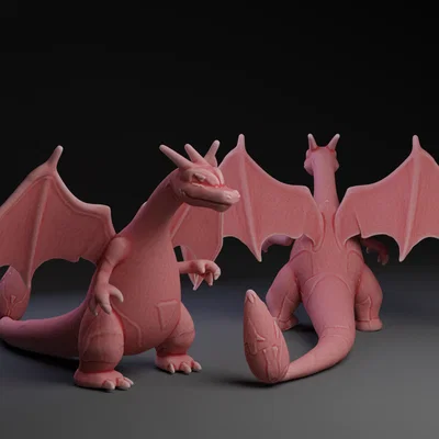 Mô hình 3D Charizard - Tải File STL Rồng Lửa Pokemon Siêu Đẹp