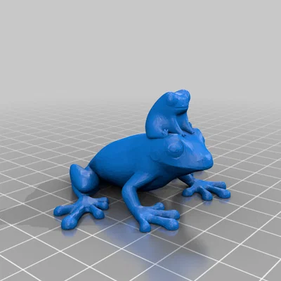 Mô hình 3D Fred the Frog cưỡi ếch thực tế đáng yêu