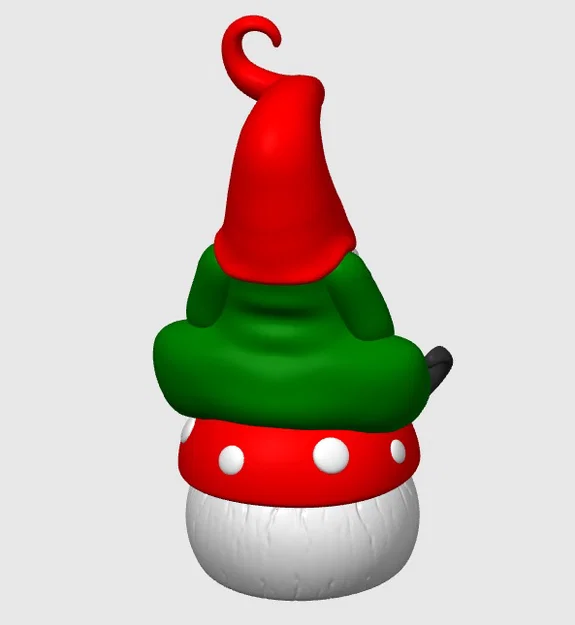 Mô hình tượng chú lùn Garden Gnome ngồi trên nấm đa màu sắc - Image 2