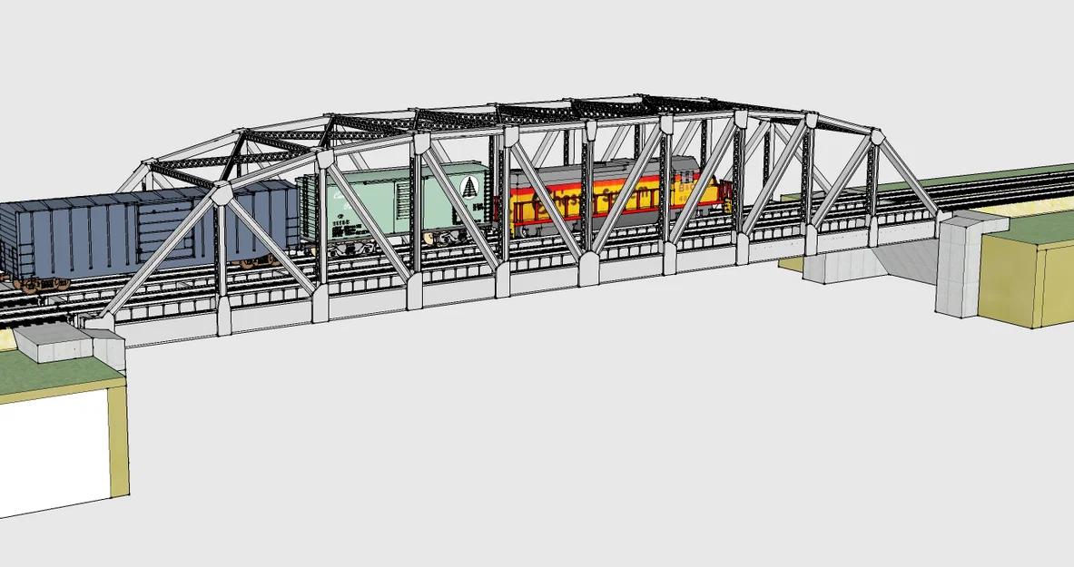 Cầu Girder Truss HO Scale 196 Foot – Tự Chịu Lực (Self Supporting) - Image 4