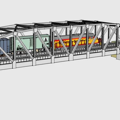 Cầu Girder Truss HO Scale 196 Foot – Tự Chịu Lực (Self Supporting)