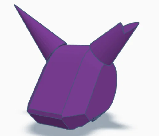 Mẫu đầu sừng quỷ (Demon Horns) tùy biến cho Dummy 13 in 3D - Image 1