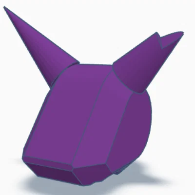Mẫu đầu sừng quỷ (Demon Horns) tùy biến cho Dummy 13 in 3D