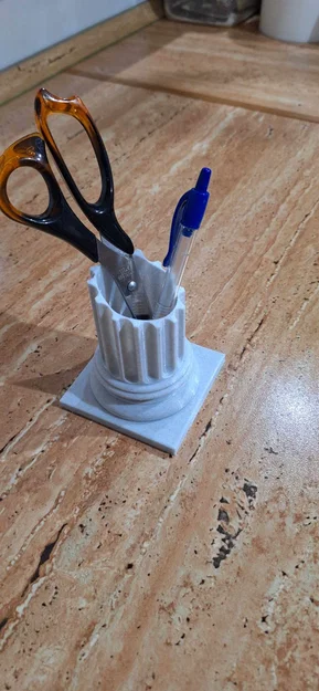 Ống Đựng Bút Thiết Kế Cột Trụ La Mã Sang Trọng - In 3D - Image 1