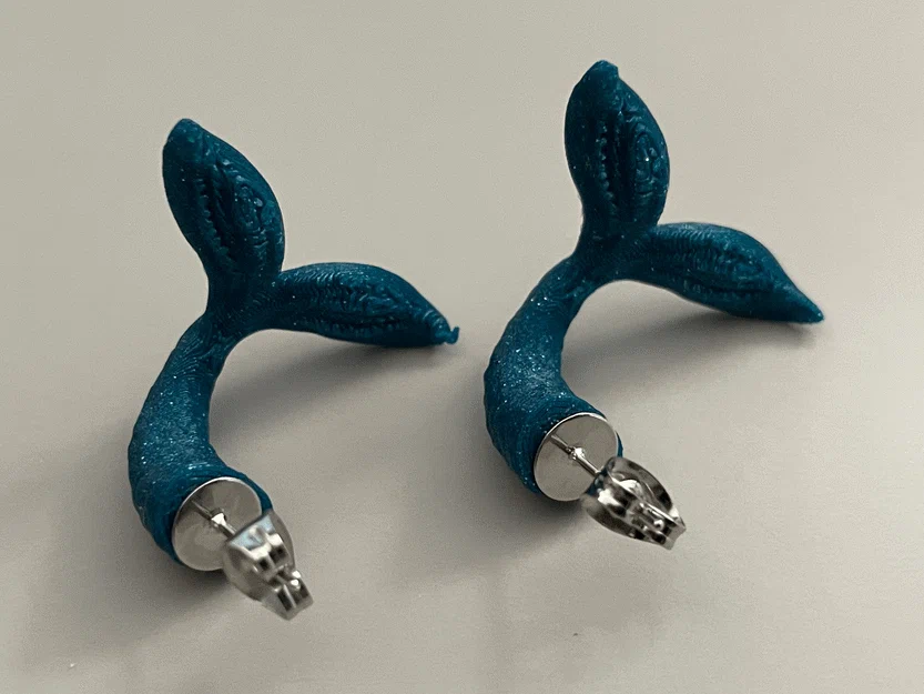 Bông tai đinh tai đuôi nàng tiên cá (Mermaid Tail Stud Earrings) - Image 2