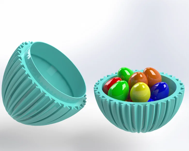 Mẫu in 3D hộp đựng trứng chocolate trang trí phong cách hiện đại - Image 2
